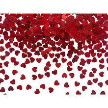 Herzkonfetti Metallic - Rot - 5mm - 30 g