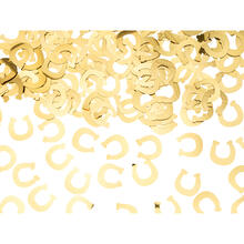 Konfetti Metallic Hufeisen - Gold - 15 g