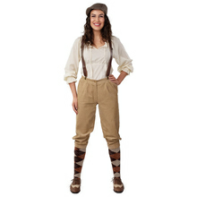 Damen-Hose Knickerbocker beige - Verschiedene Größen (36-46)