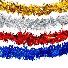 NEU Riesen-Fransengirlande aus Lametta, 10m, ca. 20cm Durchmesser, schwer entflammbar - verschiedene Farben