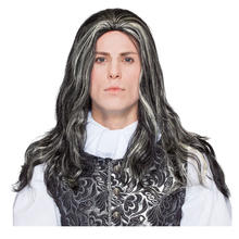 SALE Percke Herren Langhaar Baron-Dracula, gestrhnt, schwarz grau