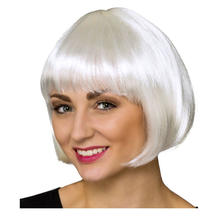SALE Percke Damen Bob, Pagenkopf mit Pony, Foxy Cabaret, wei