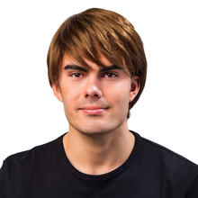 Per�cke Herren Kurzhaar mit Pony Music Man, braun