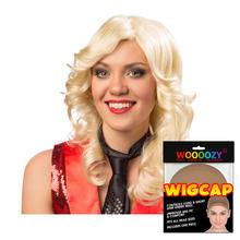Percke Damen Langhaar leicht gelockt, Retro, Carmen, blond - mit Haarnetz