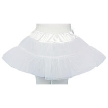 Petticoat fr Kinder mit Rundumgummi, 2-lagig, wei, Gre 128