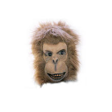 Maske Affe mit Plüschhaar, braun