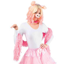 Pl�sch-Boa / Fransen-Schal, rosa