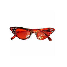 Brille Glamour mit Brillies, rot