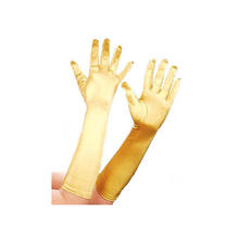 SALE Handschuhe Satin, ca. 40 cm, 1 Paar, gold