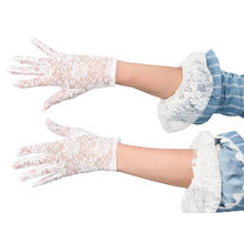 Handschuhe aus Spitze, weiß