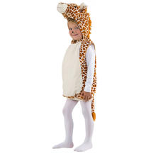 Kinder-Kostüm Giraffen Weste mit Kapuze, Einheitsgröße