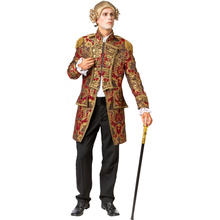 Herren-Kostüm Jacke Royal rot/gold Gr. 48