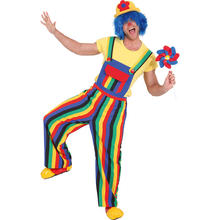 SALE Herren-Kostüm Clown Latzhose bunt, Gr. 50-52