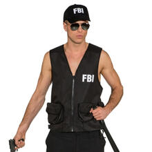 Kostm FBI Weste, schwarz, Einheitsgre