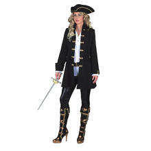 Damen-Jacke Piratin de Luxe, schwarz, Gr. 44