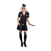 Damen-Kostüm Police Girl, schwarz, Gr. 36
