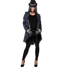 NEU Damen-Kostüm Fetzenjacke Kutte Skelett  Halloweenkostüm 