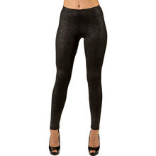 Leggings, schwarz mit Glitzer, Gr. L-XL