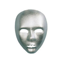 SALE Qualitts-Maske volles Gesicht Textil, silber