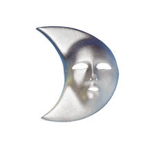 SALE Qualitäts-Maske Mond aus Textil, silber