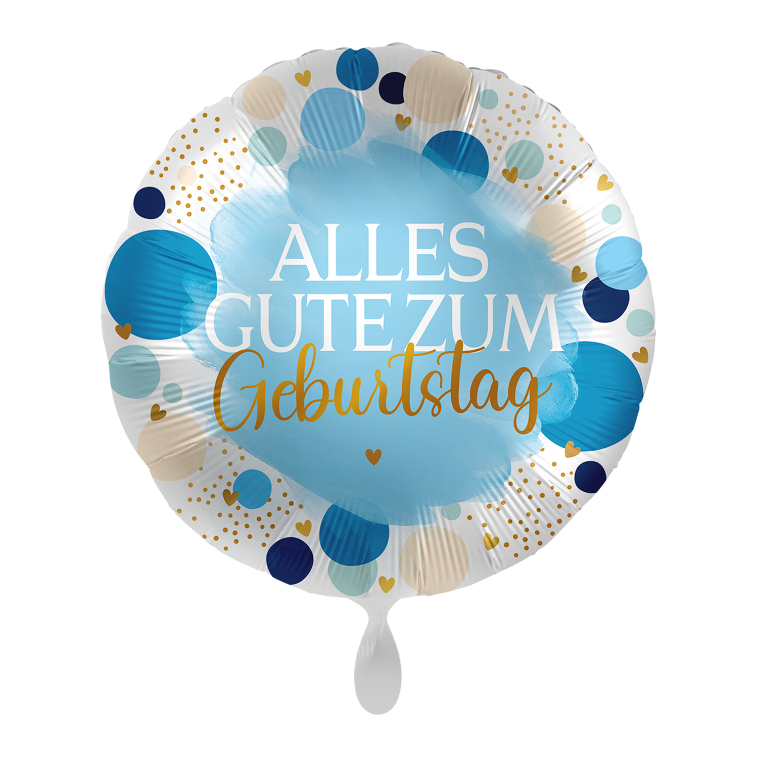 NEU Folienballon Lucky Blue - Alles Gute zum Geburtstag - ca. 45cm Durchmesser