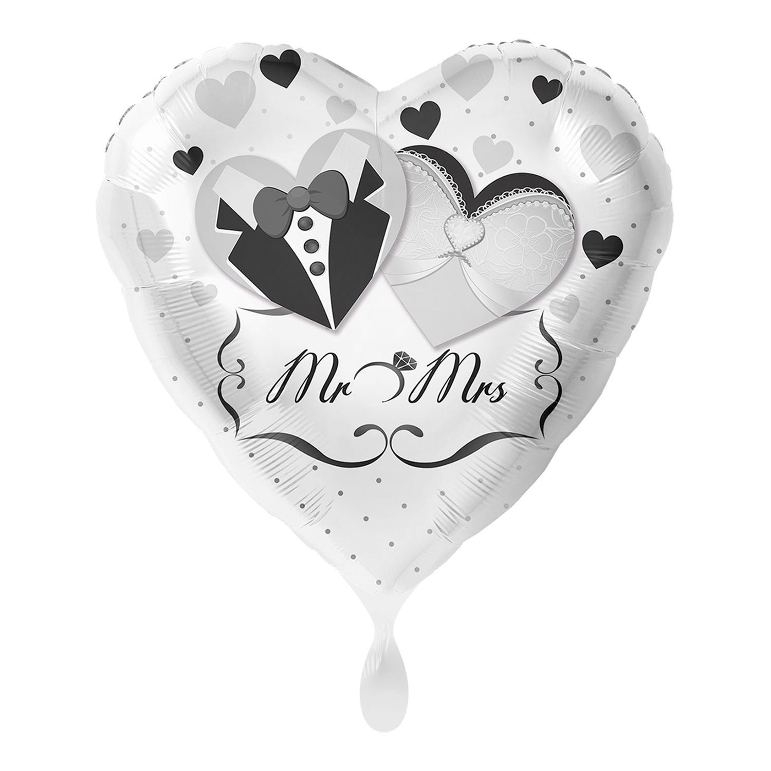 NEU Folienballon - Mr and Mrs - ca. 45cm Durchmesser