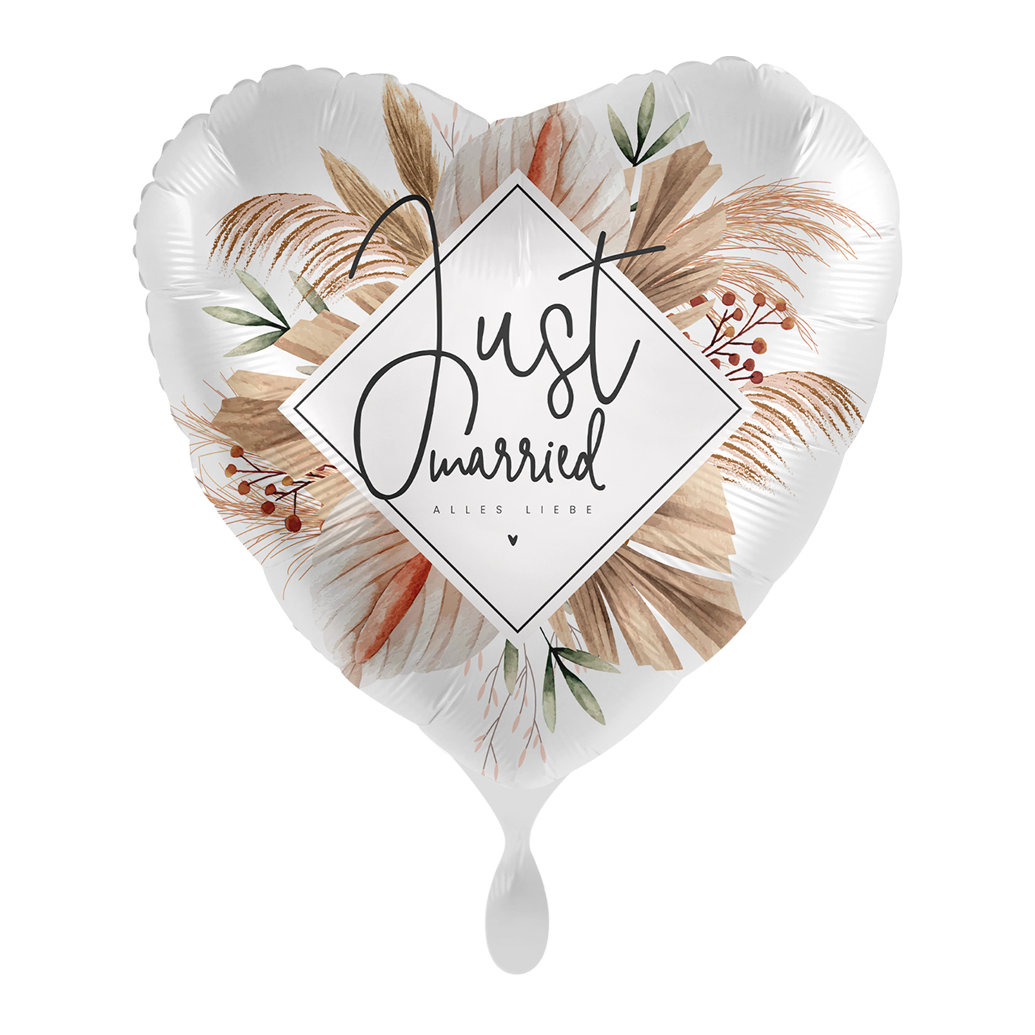 NEU Folienballon - Just Married Alles Liebe - ca. 45cm Durchmesser