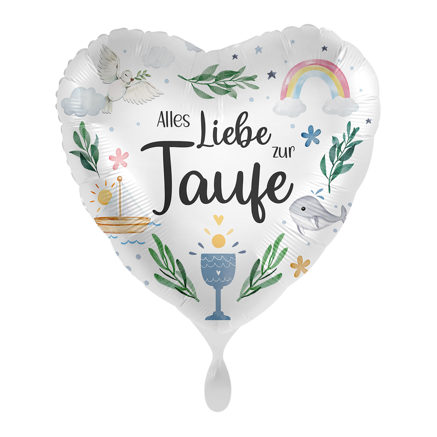 NEU Folienballon - Alles Liebe zur Taufe - ca. 45cm Durchmesser