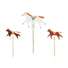 Kuchenstecker / Tortenaufsatz / Cupcake-Topper � Pferde � ca. 13 cm � 6 St�ck