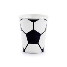 Pappbecher Fu�ball - 260 ml, 6 St�ck