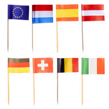 NEU Partypicker Nationen / Flaggen, 8 cm, 50 Stck