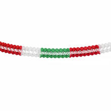 Girlande Gro�raum gr�n/wei�/rot � 16 cm, 10 m