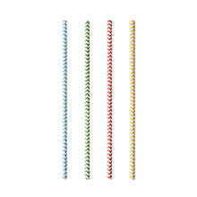 NEU Trinkhalme Pure aus Papier,  6 mm, 20 cm, 100 Stck, Zig-Zag bunt