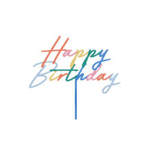 Kuchen�Topper / Aufstecker Happy Birthday / Geburtstag - 18 � 16,5 cm, Multicolor