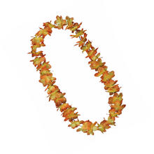 SALE Schöne Hawaiikette / Hulakette, Orange mit zweifarbigem Verlauf, mit ca. 36 Blüten, 1 Stück