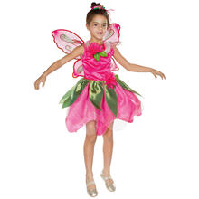 NEU Kinder-Kostüm Waldfee, Kleid mit Flügeln, pink, Gr. 104