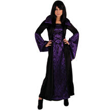 NEU Damen-Kostm Vampiress Viola, Kleid lila/schwarz, Gr. 36