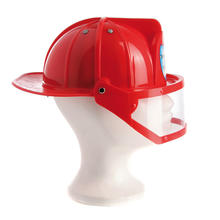 Helm Feuerwehr mit Visier aus Plastik, rot
