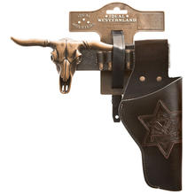 SALE Cowboygrtel Longhorn, 1 Tasche, antikbraun
