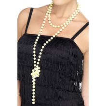 Perlenkette mit kleinen Perlen, perlmutt, 180 cm
