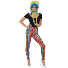 Leggings neon-bunt mit Leo-Print Einheitsgre