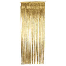 SALE Vorhang Lametta Metallic gold, 244 x 91 cm