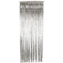 SALE Vorhang Lametta Metallic silber, 244 x 91 cm