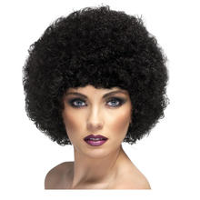 Percke Unisex Damen Super-Riesen-Afro Locken, schwarz