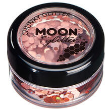 Moon Creations Glitzer-Schminkstreu holographisch, grob, 3g, rose-gold
