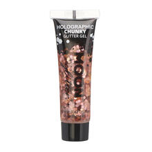 Moon Creations Glitzer Schminkgel holographisch, grob, 12 ml, rose-gold