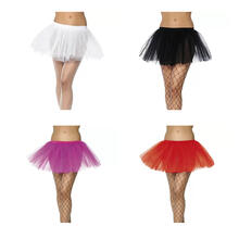 SALE Smiffys Tutu Unterrock / Tüllrock / Petticoat, kurz, Einheitsgröße - Verschiedene Farben