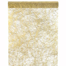 Tischläufer Faseroptik gold-metallic 30cm x 5m