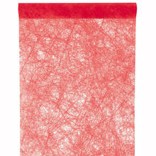 Tischlufer in Faseroptik, 30 cm x 5 m auf der Rolle, Rot