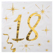 NEU Cocktail Servietten 18. Geburtstag, 25cm, 20 St.